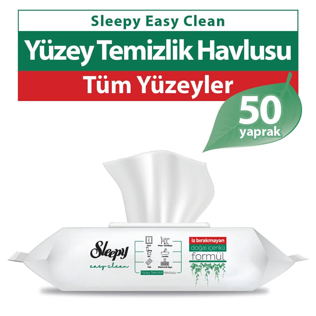 Sleepy Easy Clean Yüzey Temizlik Havlusu&Mendili 50 Yaprak