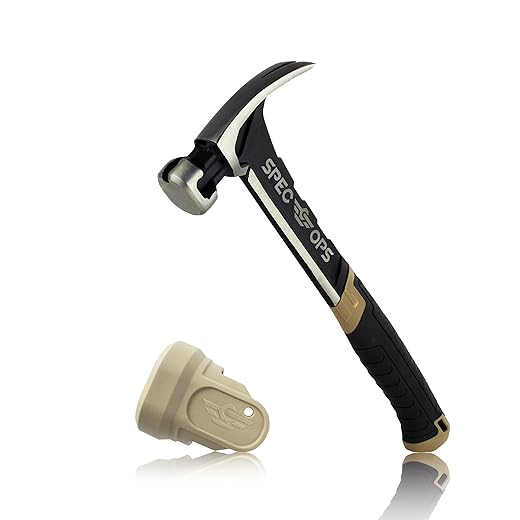 Spec Ops Tools Framing Hammer, 22 oz, Rip Claw, Smooth Face, Shock-Absorbing Grip, 3% Donated to Veterans