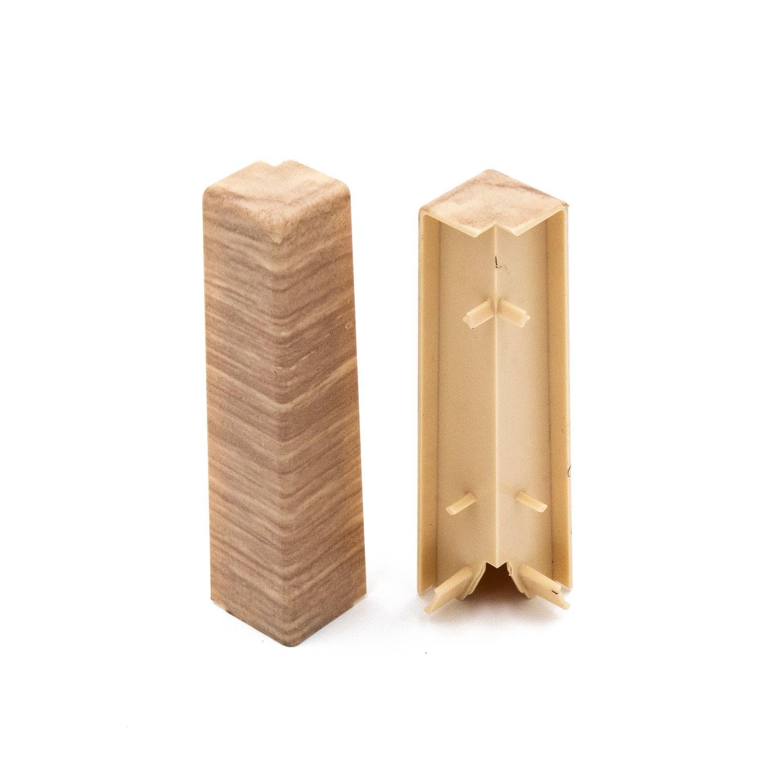 MasterLine Skirting Board External Corner (2 Pack) - Chalky Brown