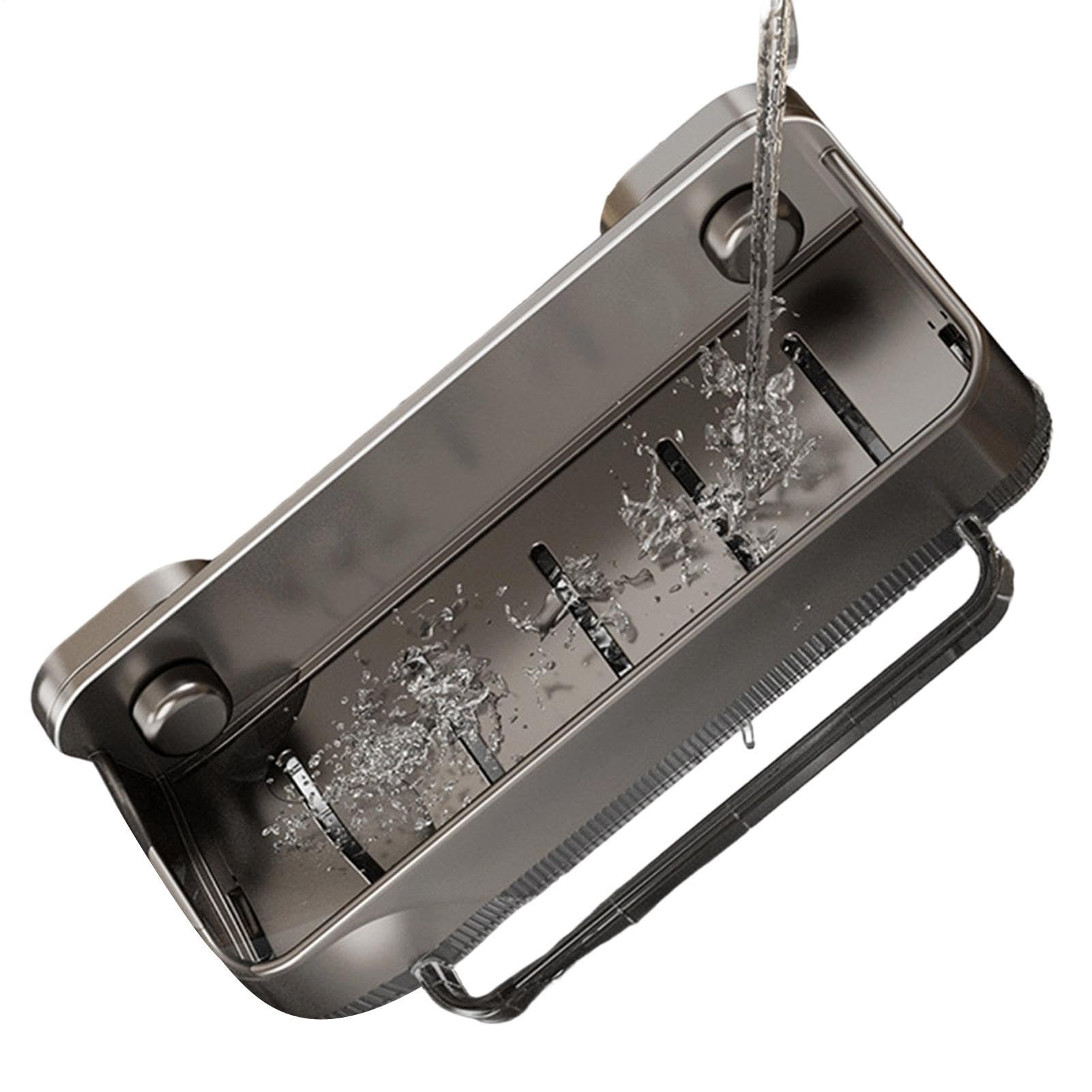Support à ventouses antirouille en aluminium pour éponges de douche