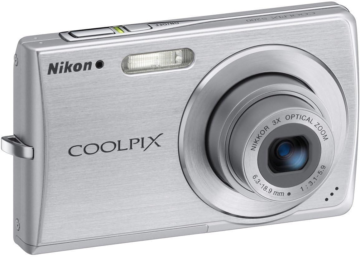 Nikon Coolpix S200 7.1 Megapixel Digital Camera with 3x Optical Zoom (Red) (Renewed)