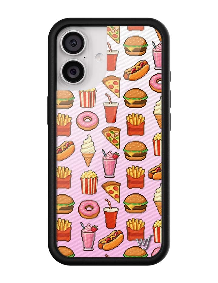 Image of Wildflower Cases - Compatible with iPhone 16 Pro Max | Protective Black Bumper, 6.5ft Drop Test Certified, Women Owned Small Business | Food Court