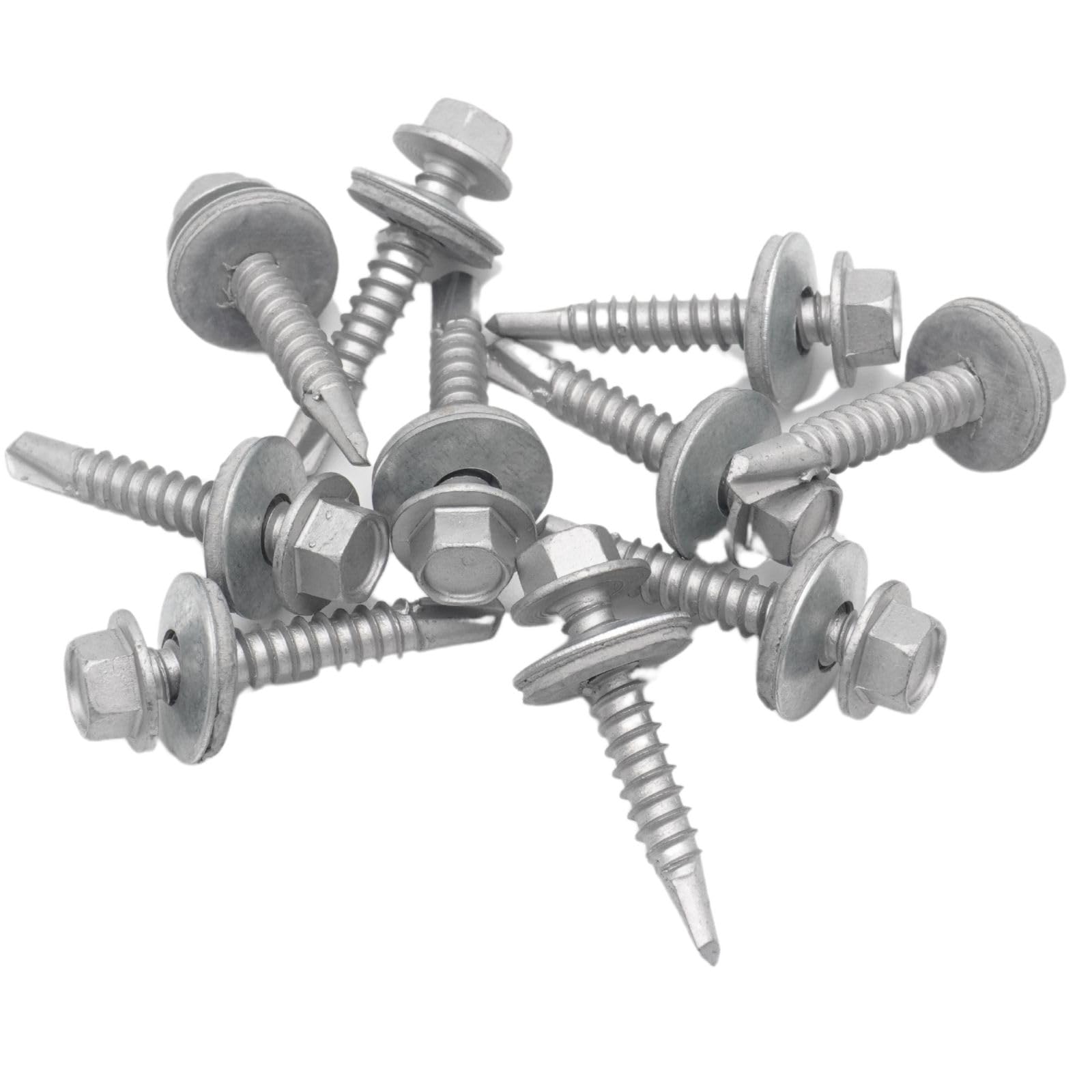 The Flashings Factory Light Section Screws (32mm) - Self Drilling Screws with 16mm Rubber Washers Included