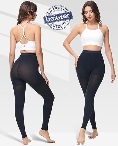 Miniatura 23 de beister Medias de compresión médica para mujeres y hombres, medias de soporte graduado de 20-30mmHg, medias opacas de alta compresión de cintura sin