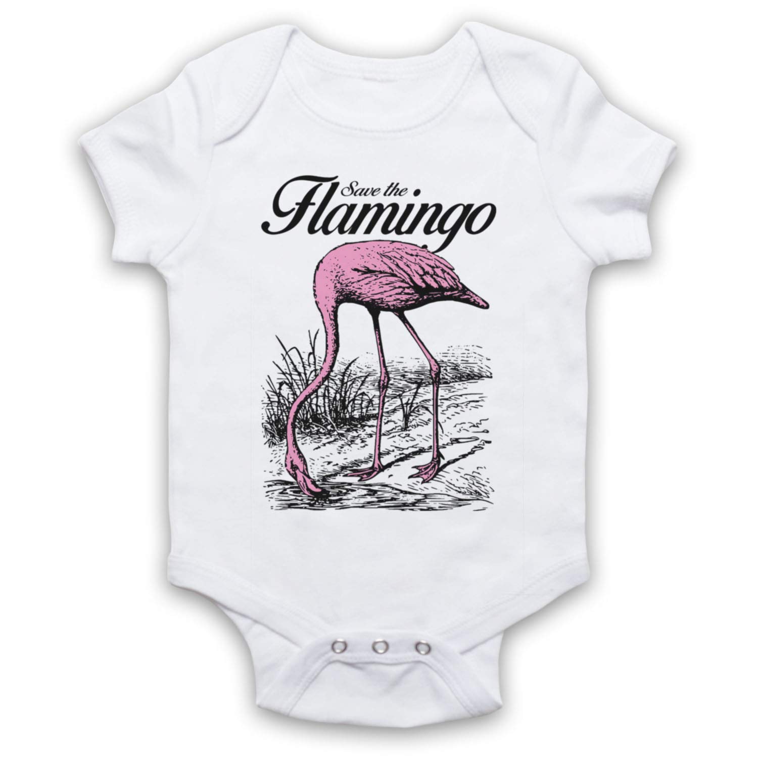 Barboteuse Save The Flamingo pour bébé en coton bio - 2