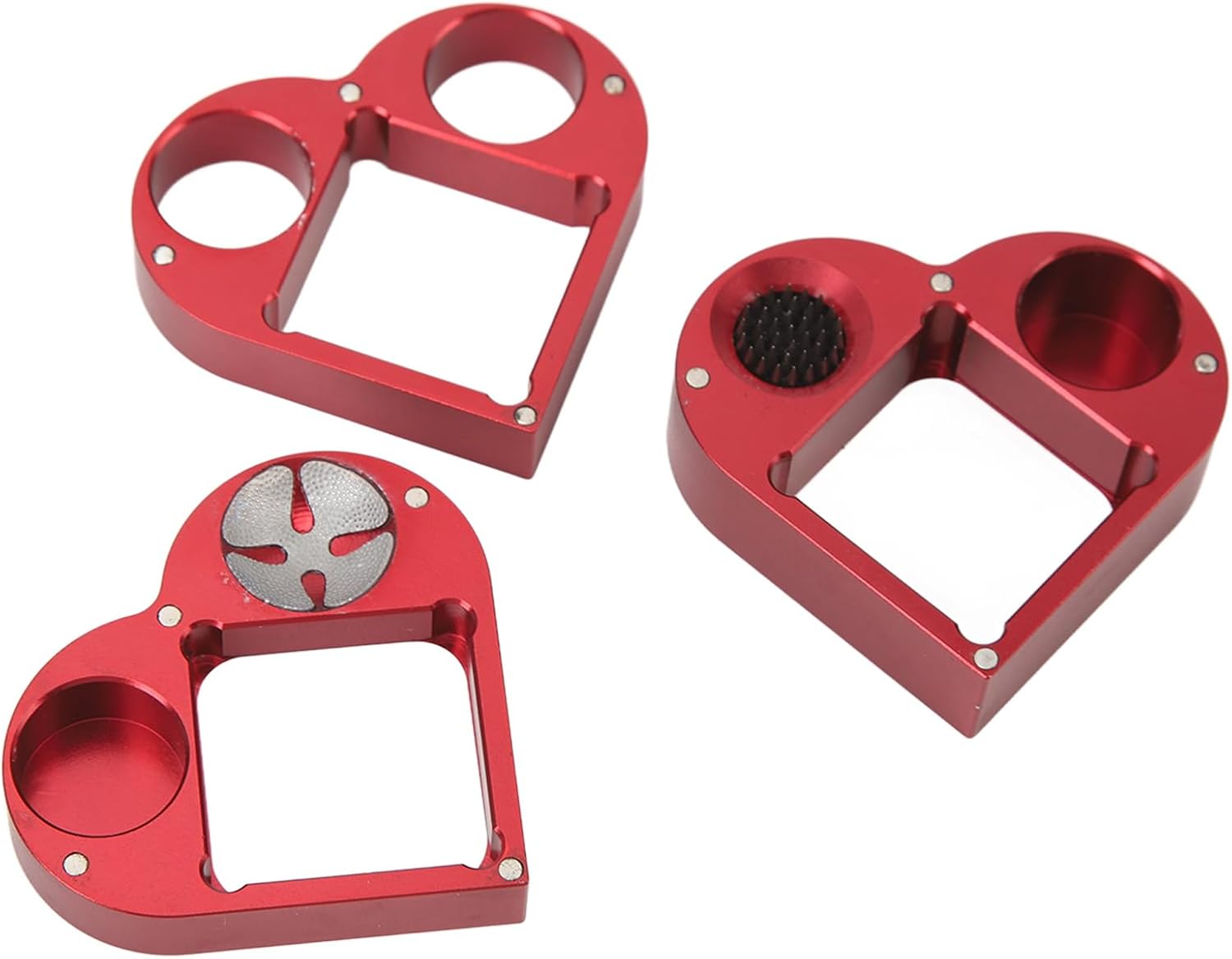 Elegant Love Shaped Aluminum Alloy Chalk Box Versatile Storage for Billiard Chalk and Personal Items Perfect for Pool Players and Gift Givers