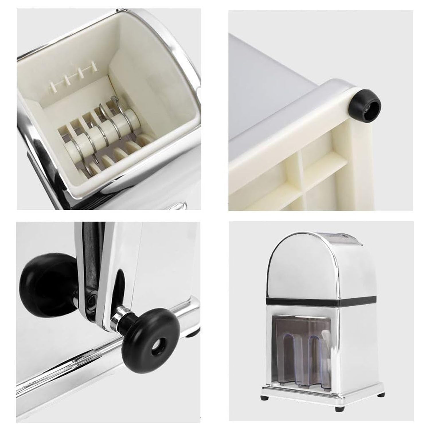 Trituradora de hielo manual, máquina de cono de nieve con manivela para el hogar, bar y cocina con cubierta transparente y herramienta de cuchara para un uso fácil