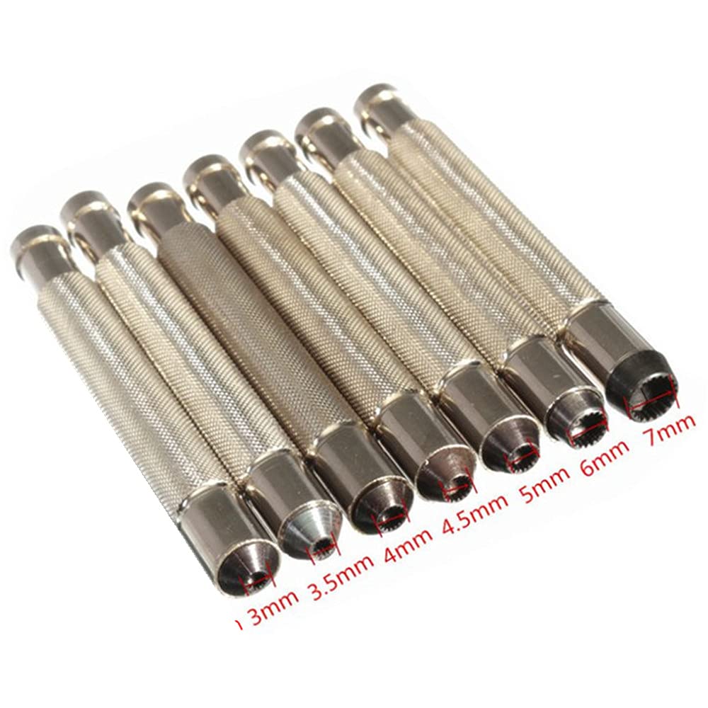 MOUDOAUER Edelstahl Handuhr Krone Winder Helfer Mechanische Wicklung Uhrmacher Reparatur Werkzeug Uhrmacher Werkzeug Uhrmacher Werkzeug, 7Pcs Set