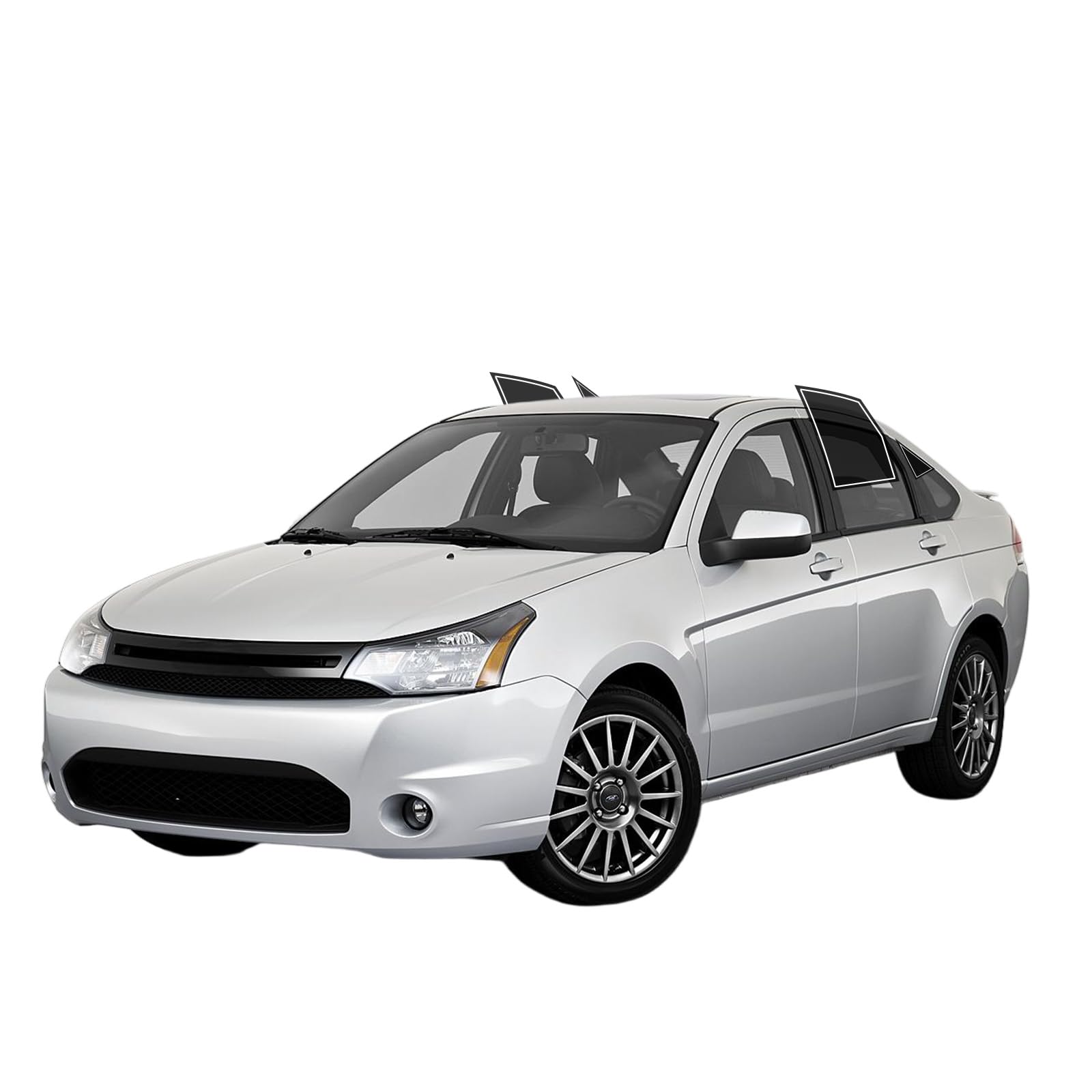 AUTOTEK Precut Window Tint Film for Ford Focus Sedan 2008-2011 Back Side Window 5% VLT 2Ply Anti-Shatter, UV Block, Privacy Protection, Easy Install,