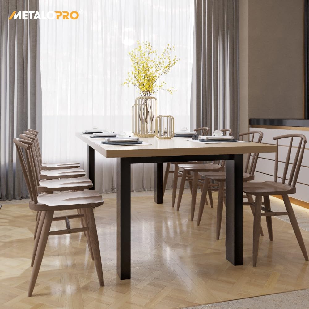 2 Stück Tischbeine-Metall Extreme Schwarz 72cm – Tischkufen