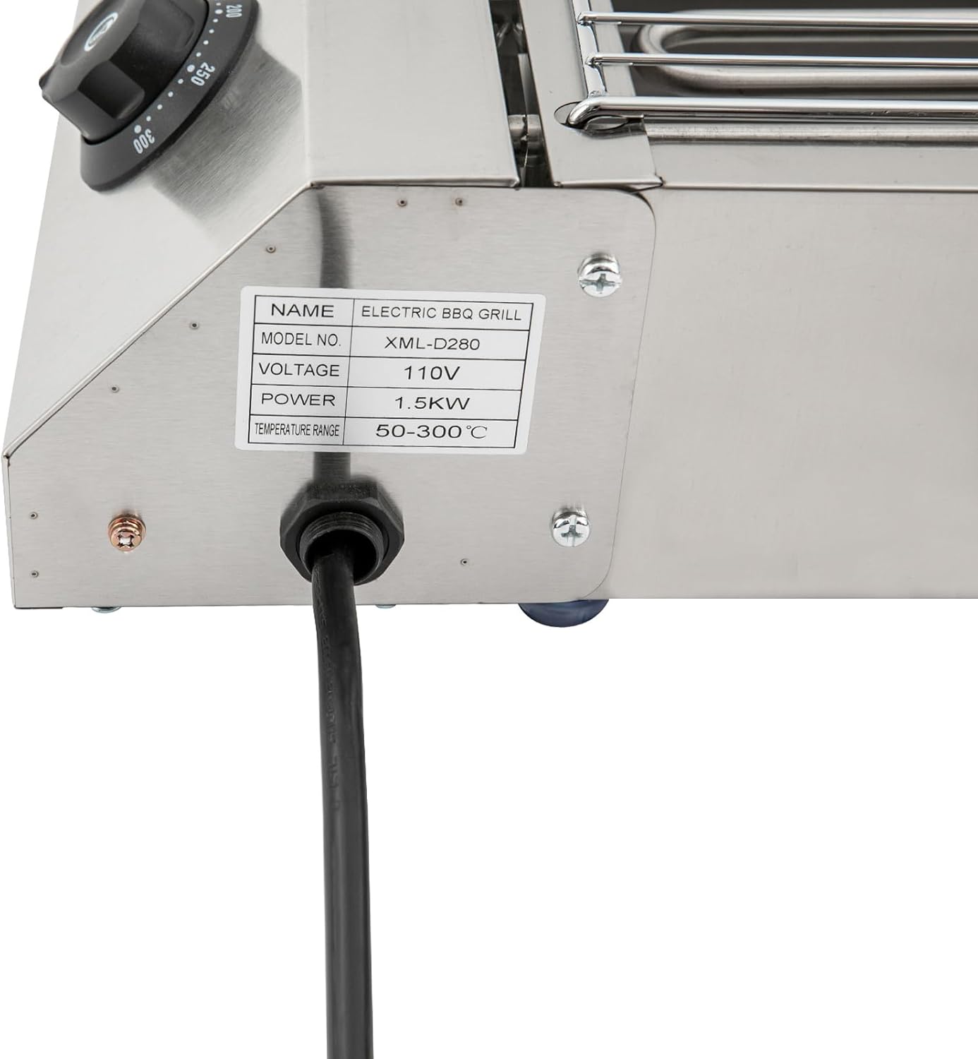 Bbq Grill,1.5kw 110v Heat Control Electric Portable Barbecue Oven Grill,Electric Griller With Adjustable Temp 50-300°C(122-572°F),Clear Indicators And Non-Slip Mat For Indoor Outdoor Barbecue