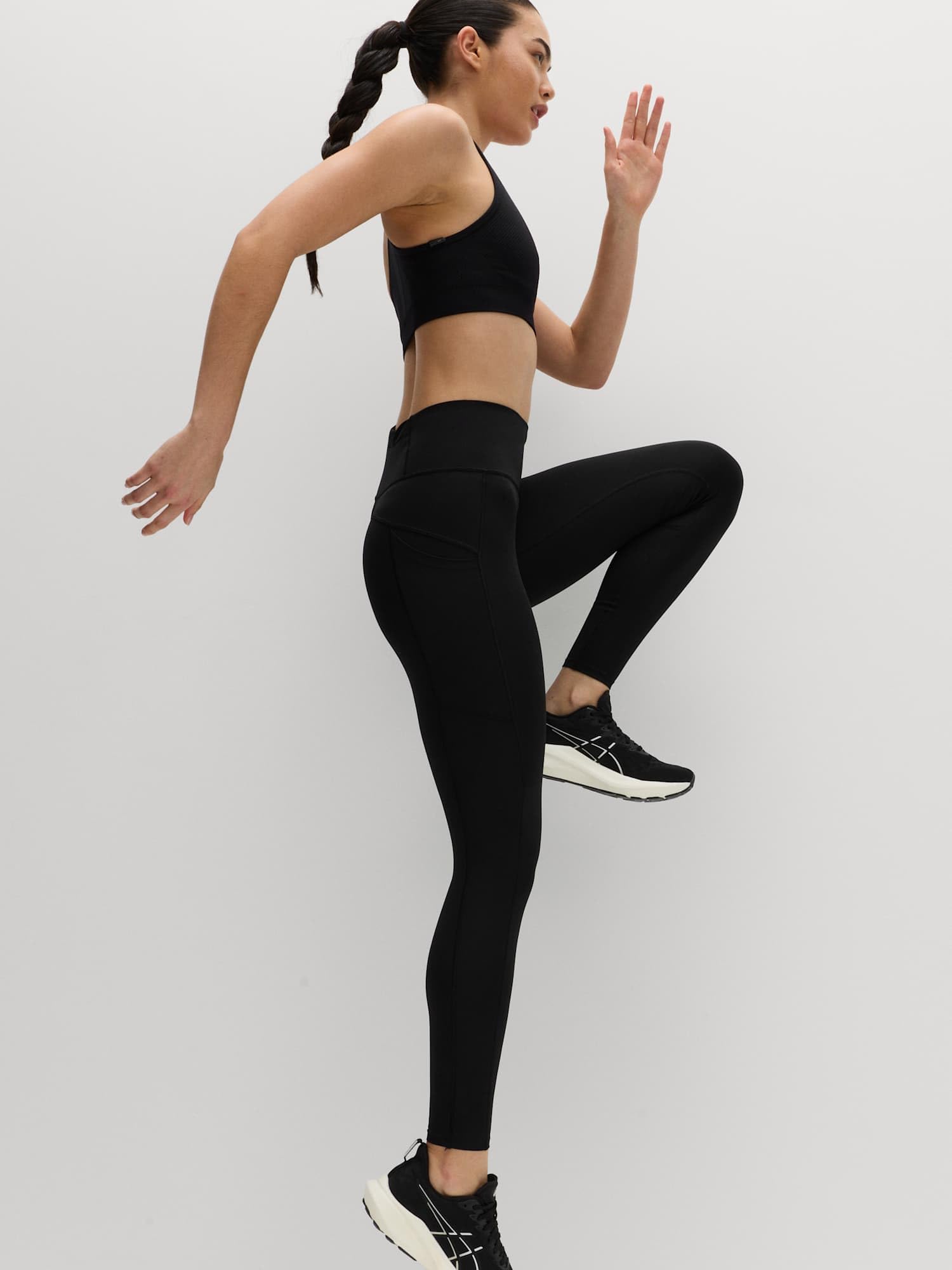 Marks & Spencer Legging Sport Go Move Taille Haute Femme, Coupe Standard, Taille Élastiquée, avec Stretch