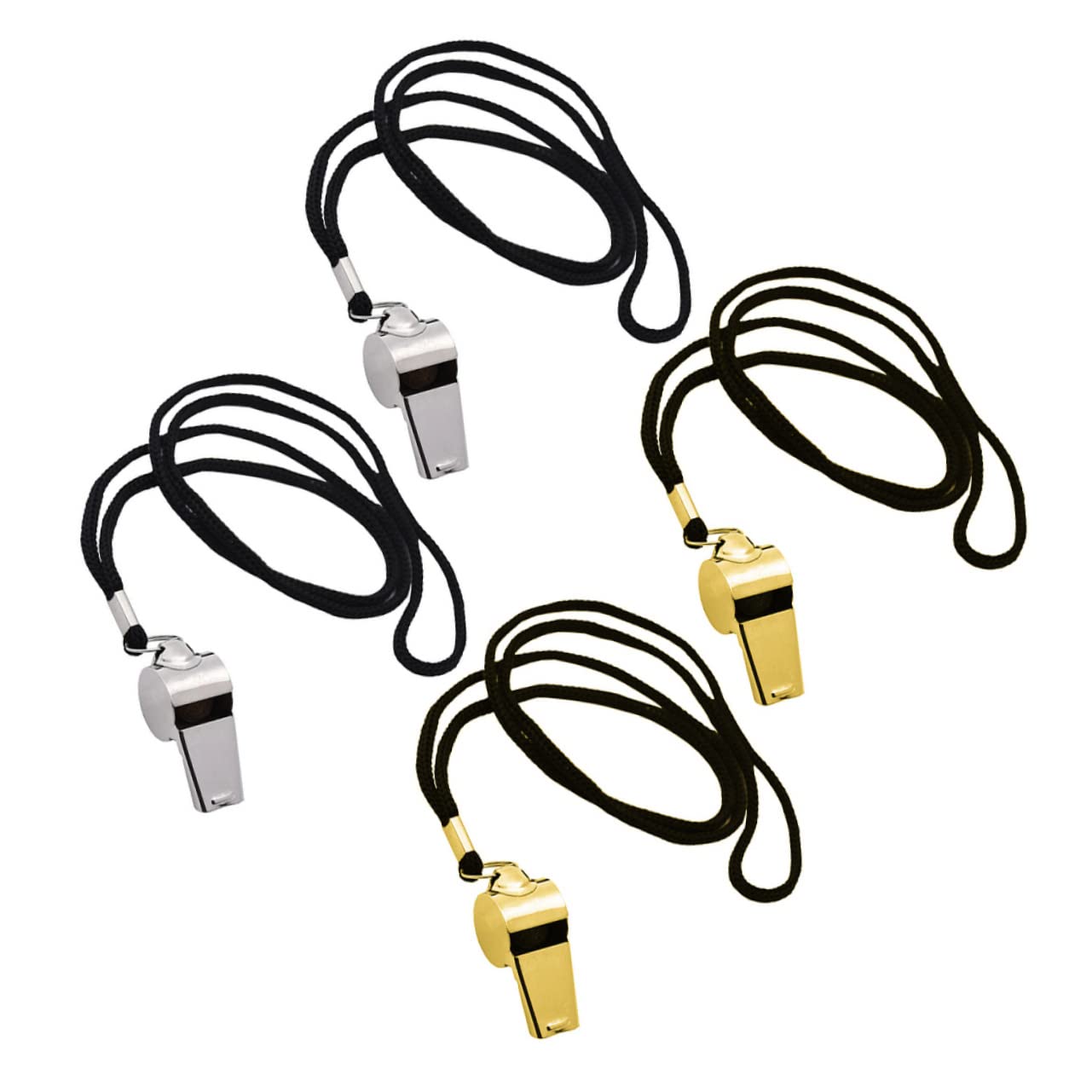 NULYLU Professional Metal Whistle Loudest Hiking Whistle Lanyard for Outdoor Activities and Sports