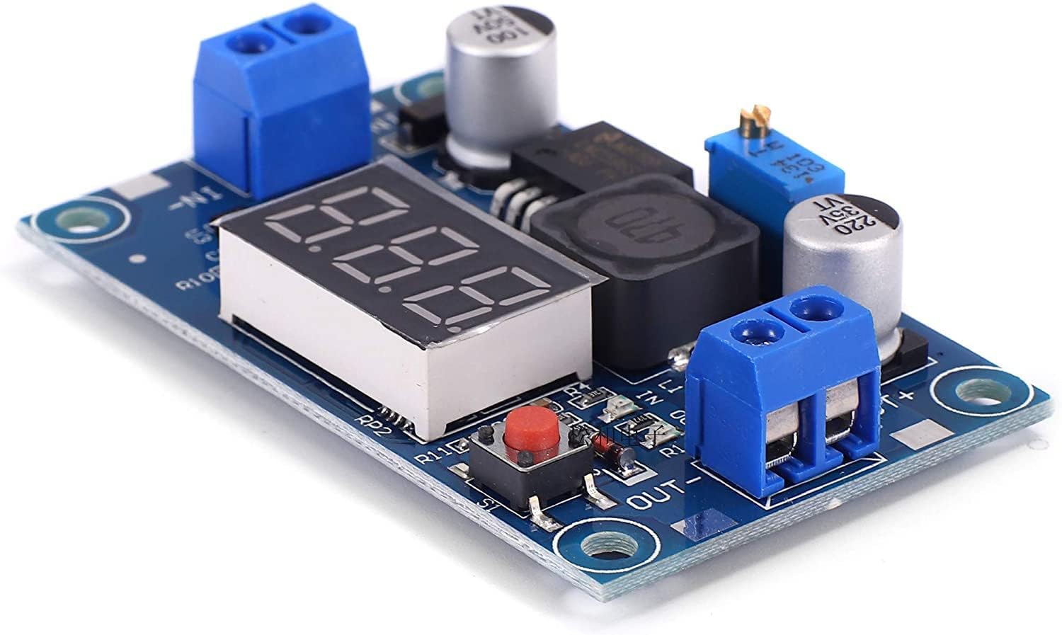 DC Buck Converter, 5-36V to 1.3-32V Adjustable Voltage Regulator, CC/CV LM 2596 Step-Down Battery Charger Module with Integrated Voltmeter and Ammeter-image-41