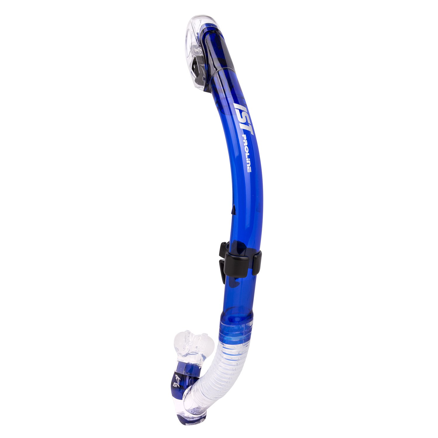 IST SN-204 - Boccaglio a secco con silicone ipoallergenico, paraspruzzi e tubo flessibile per immersioni e snorkeling (blu)