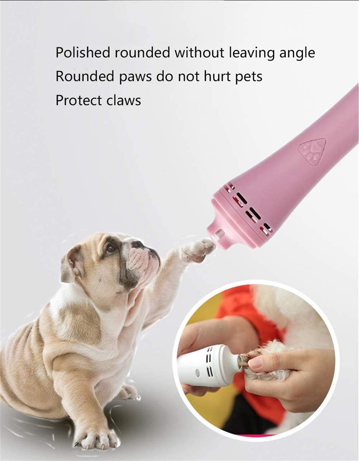 Piedra de Clavo for Perros Clipper, recortador de Clavos de Mascota eléctrica Patas indoloras, Aseo y Suavizado, Amoladora de Clavos de Perro Potente for pequeños Perros medianos Gatos