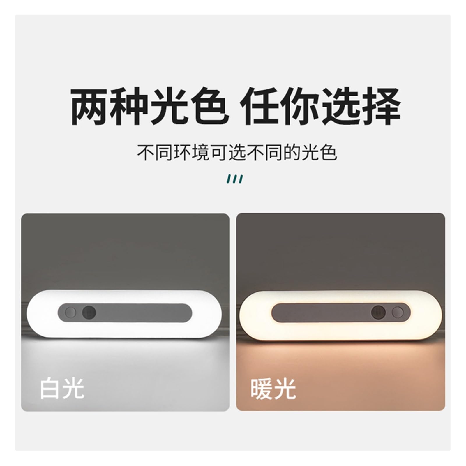 Luces Bajo Armario Luz Led Con Sensor De Movimiento, Lámpara Armario Recargable Por USB, Debajo Del, Interior, Baño, Dormitorio, Cocina, Nocturna(18cm(1200mah),Warm light)