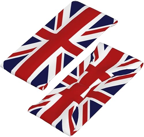 Miniatura 4 de Diademas de entrenamiento retro con bandera británica para mujeres y hombres, diadema de bandera británica para mujeres y hombres, banda deportiva
