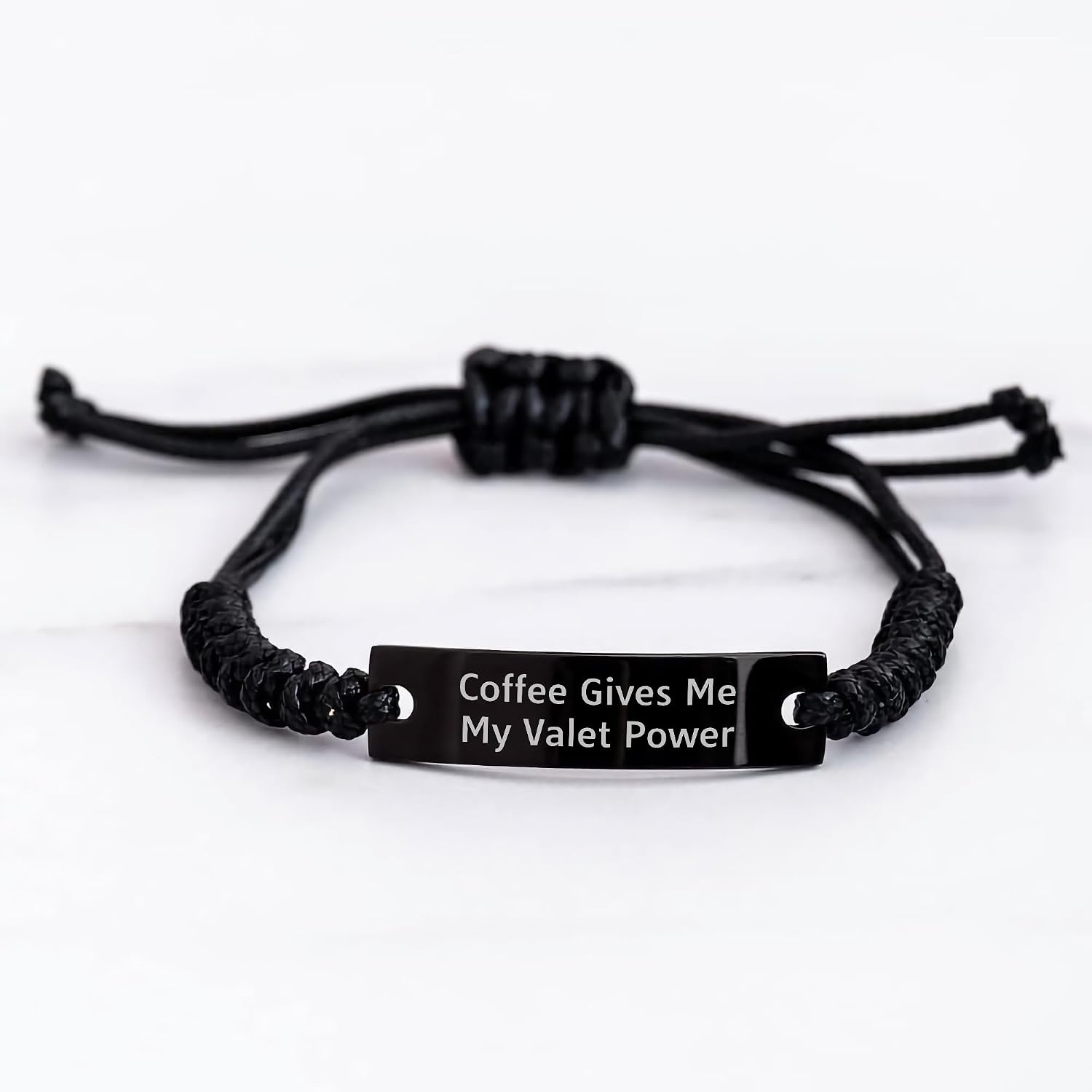 Coffee Gives Me My Valet Power Rope Bracelet, Adjustable Valet Valet Power, Funny Valet Gifts for Fathers Day