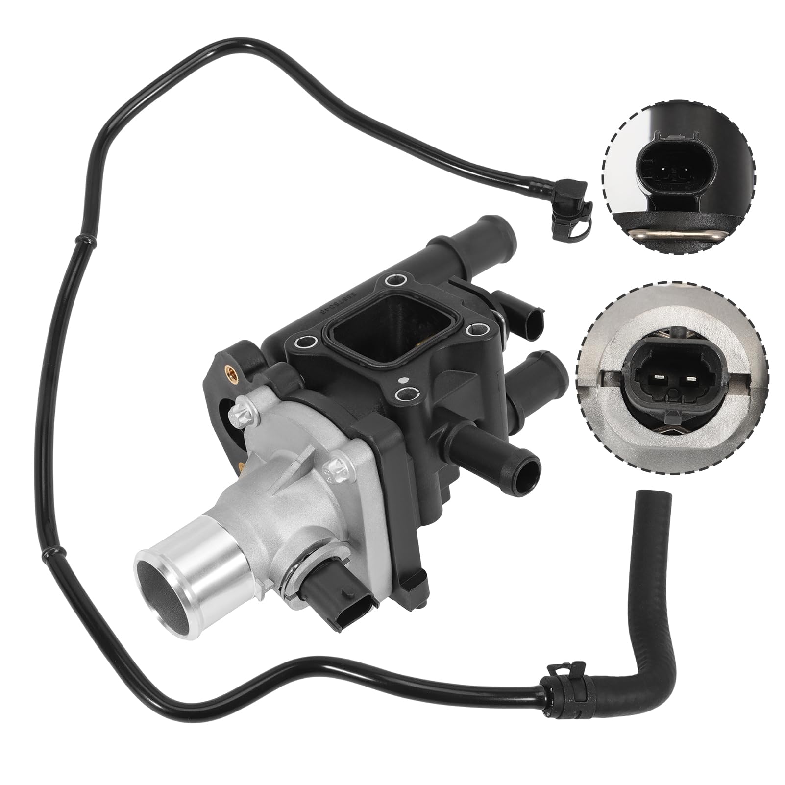 55353311 Carcasa del termostato con termostato y manguera de agua compatible con Opel Astra H, J Cruze, Vectra, Zafira, Insignia 2009-2022#55577284 826001