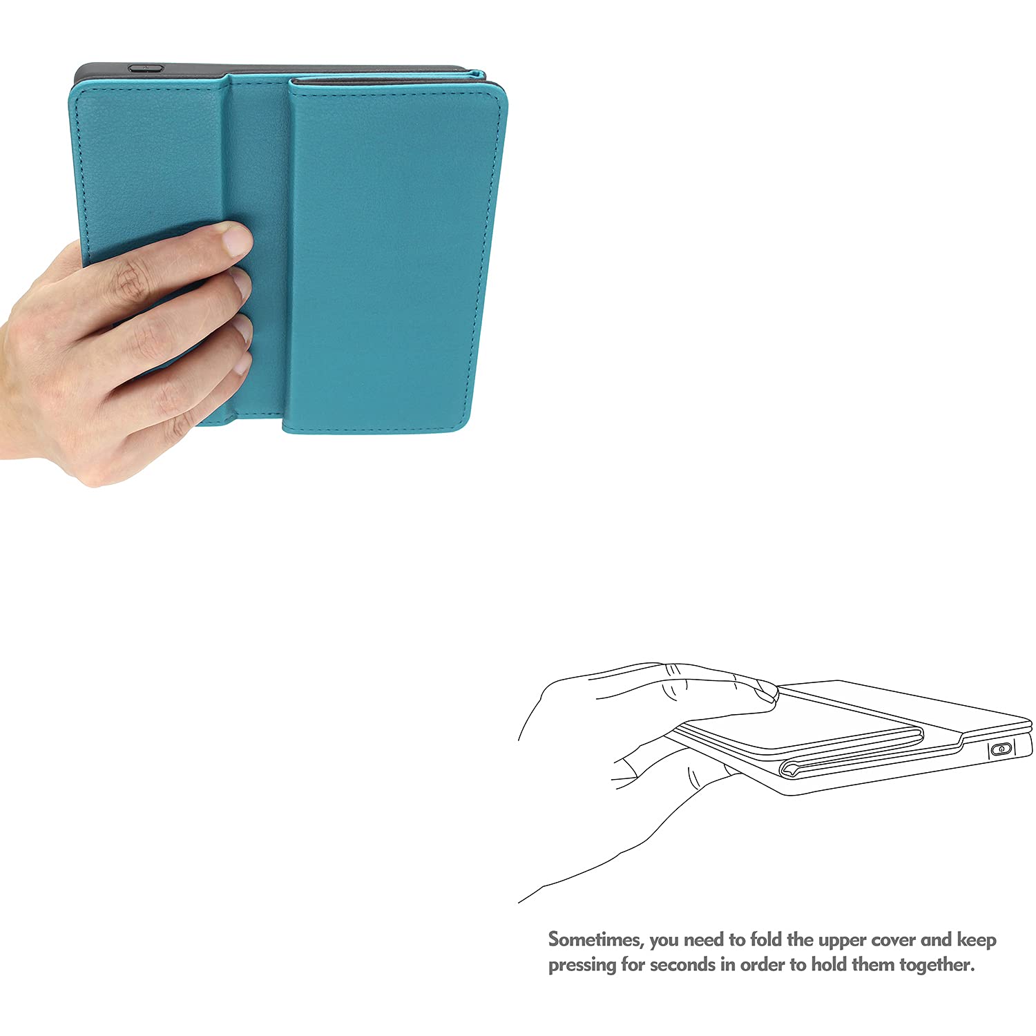 Étui pour liseuse électronique 10ème génération - 2019 et 9ème génération - 2017 - Cuir PU - H01 - Bleu lac