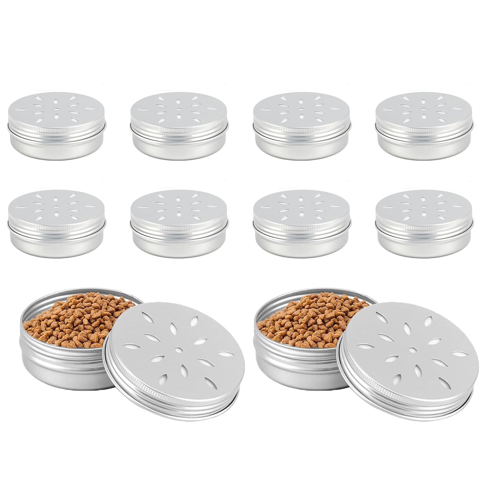 10 Pièces Récipients en Aluminium pour Parfum de Chien, Canettes Chiens en Aluminium avec Ventilation, Boîtes de Parfum Chien, Facile à Nettoyer et Réutilisable pour une Utilisation Quotidienne