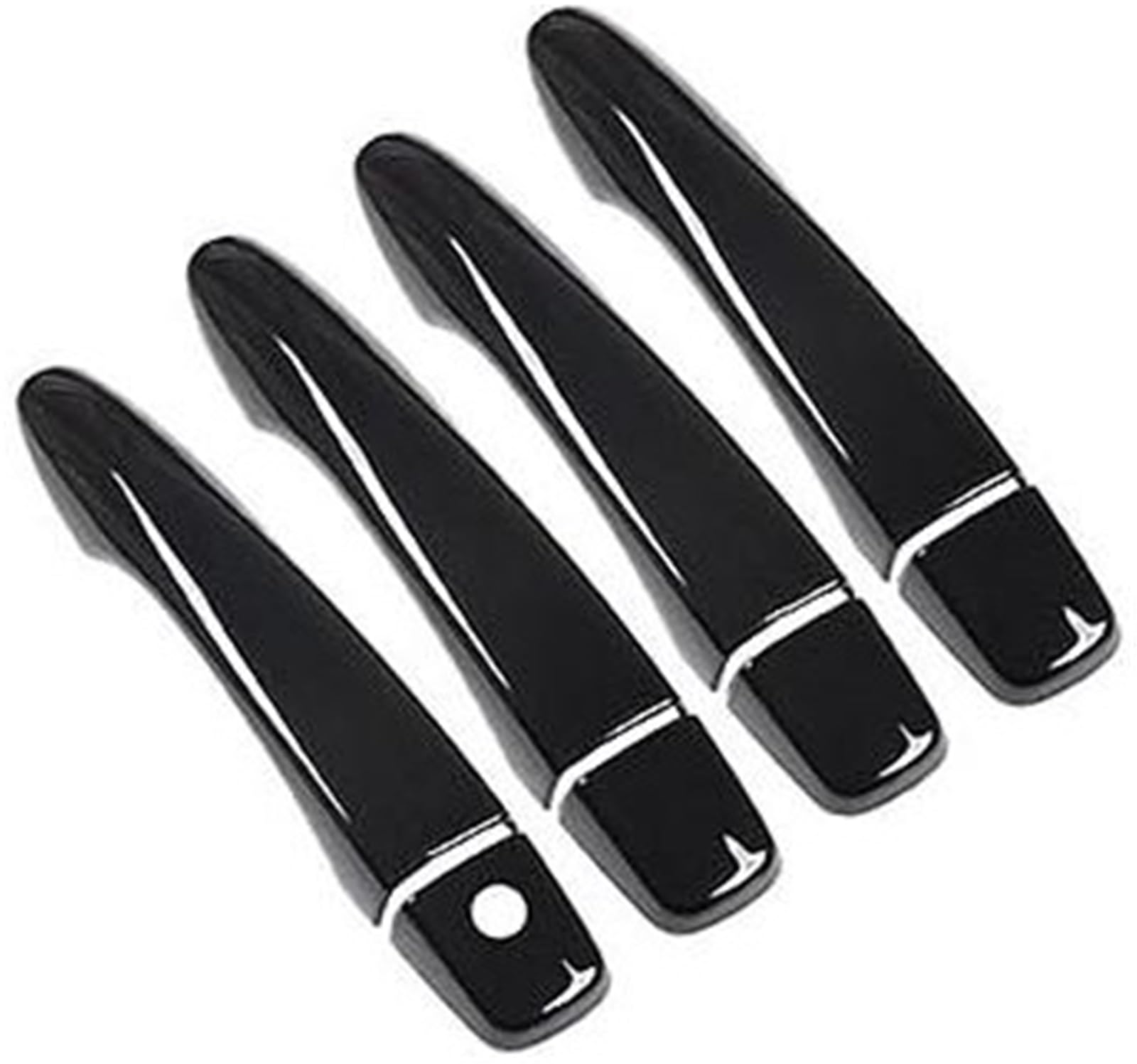 DEMULAX , for Nissan, for X-Trail, T32 MK3 2014-2020 X Trail, for Xtrail, Gloss Chrome Car Door Handle Cover Car Door Handle Cover(Black No Button)