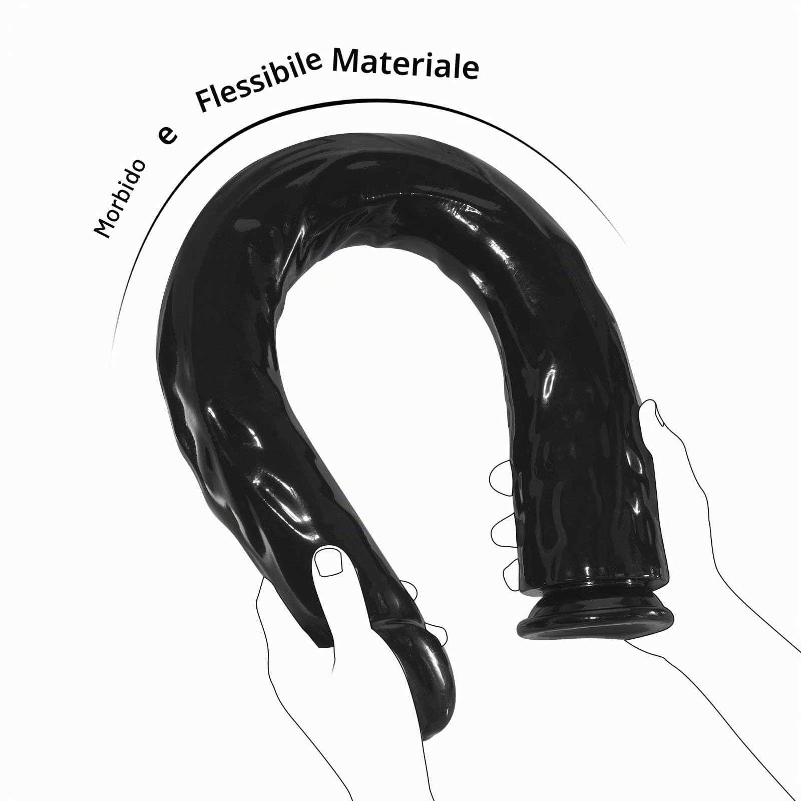 Dildo Realistico Super Lungo 60,5 cm, Dildo Morbido Enorme Grande Spesso Gigante con Ventosa Potente, Dildos Grandi Flessibili Plug Anale Giocattoli Sessuali per Donne Uomini Coppie (L)