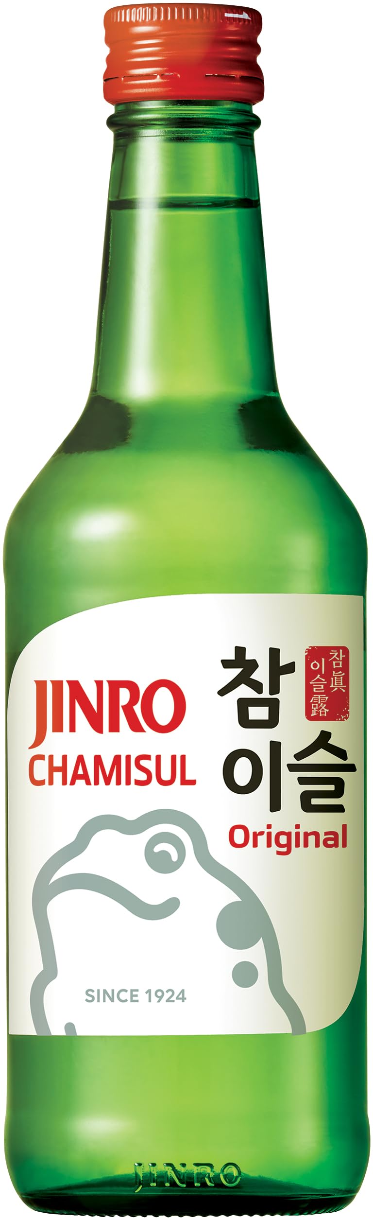 JINRO Soju, Chamisul Original, Traditionell koreanisches alkoholisches Getränk, 20,1% vol., 1 x 350 ml