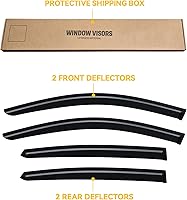 Vista 20 de Visera de ventana para Chevy Silverado 1500/GMC Sierra 1500/Avalanche/Suburban Crew Cab 2007-2013, protectores de lluvia, deflector de ventilación