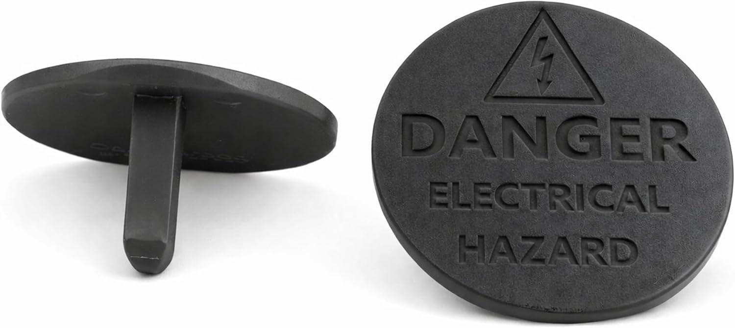 Receptacle Outlet Safety Plug Cover Designed to Fit 125V/220V-250V/277V 2pk | NEMA 6-30R, 6-50R,7-30R,7-50R,14-30R,14-50R,14-60R,15-30R,15-50R,15-60R Compatible-Made in USA-Dryer, Oven, Stove, EV, Welder