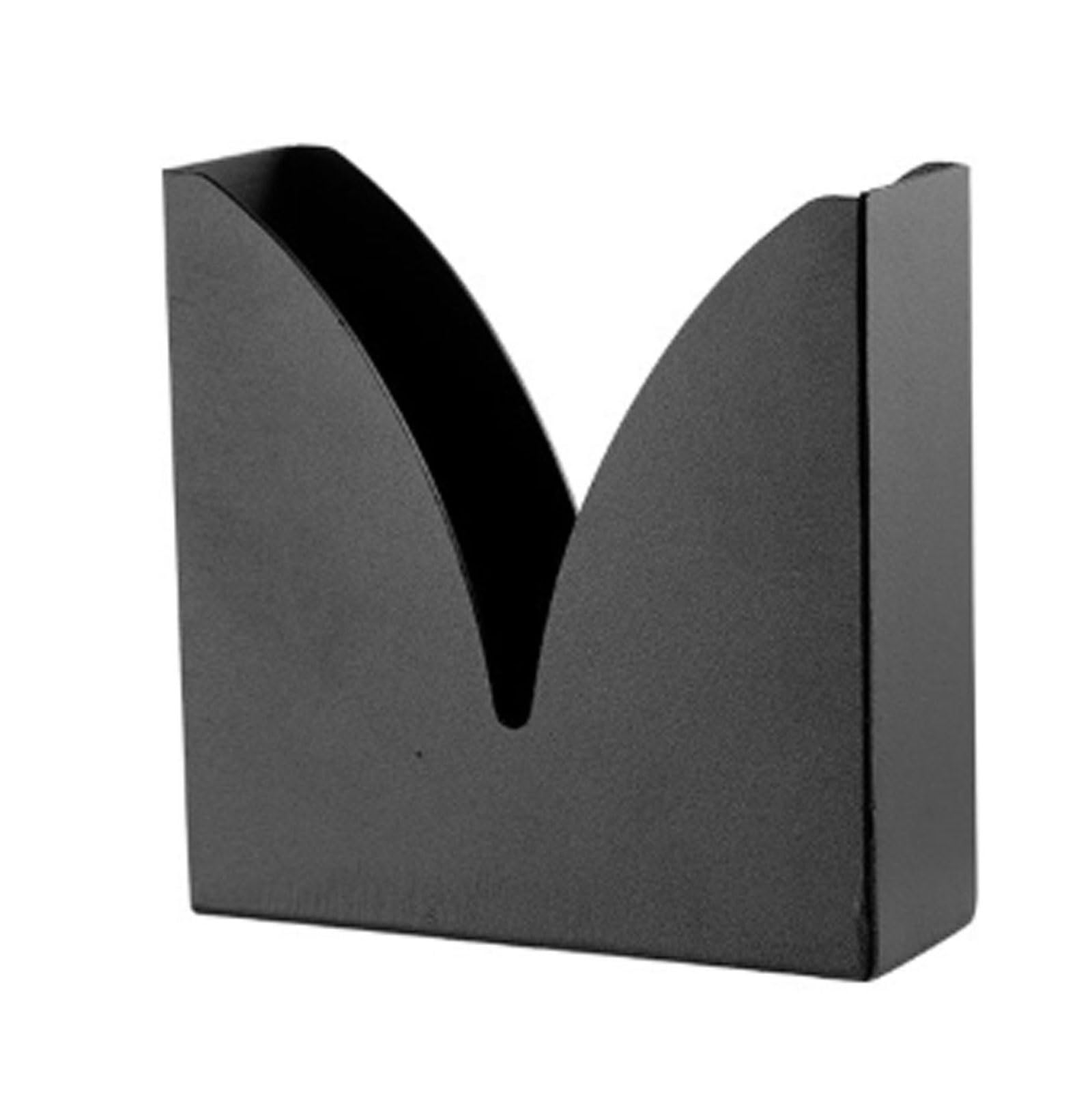 Toallero de papel de hierro negro (6 unidades) - Almacenamiento vertical cuadrado for hogar, bar, hotel - Servilletero grueso de 12 x 10 x 4 cm Servilleteros