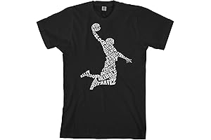 Men's Basketball Player Typography T-Shirt