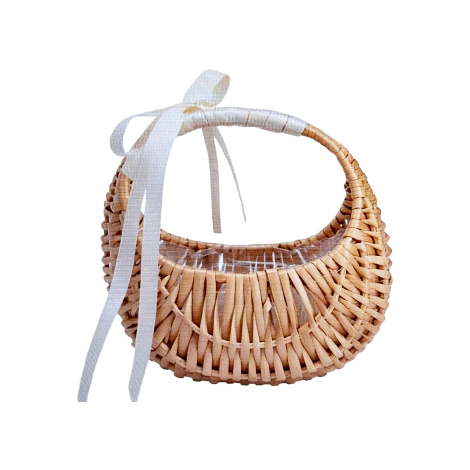Tsophreniq Handwoven Wicker Flower Basket Natural Rattan Storage Bin for Home Decoration Wedding Arrangement Home Planner Basket