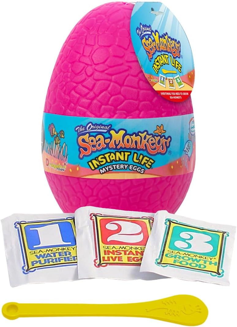 Sea-Monkeys® Egg Instant Life - World's Only Instant Pets® - Assorted Colors - Ages 6+ (Pack of 1)