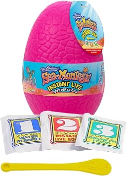 Sea-Monkeys Egg Instant Life - World's Only Instant Pets - Assorted Colors - Ages 6+ (Pack of 1)
