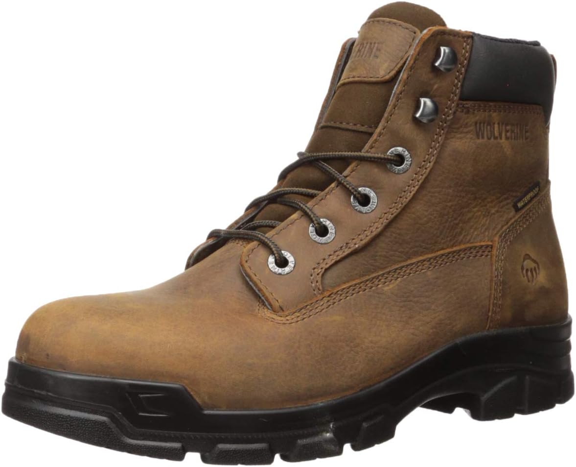 WOLVERINE Men's Chainhand Steel-Toe Waterproof 6" Boot Industrial Shoe