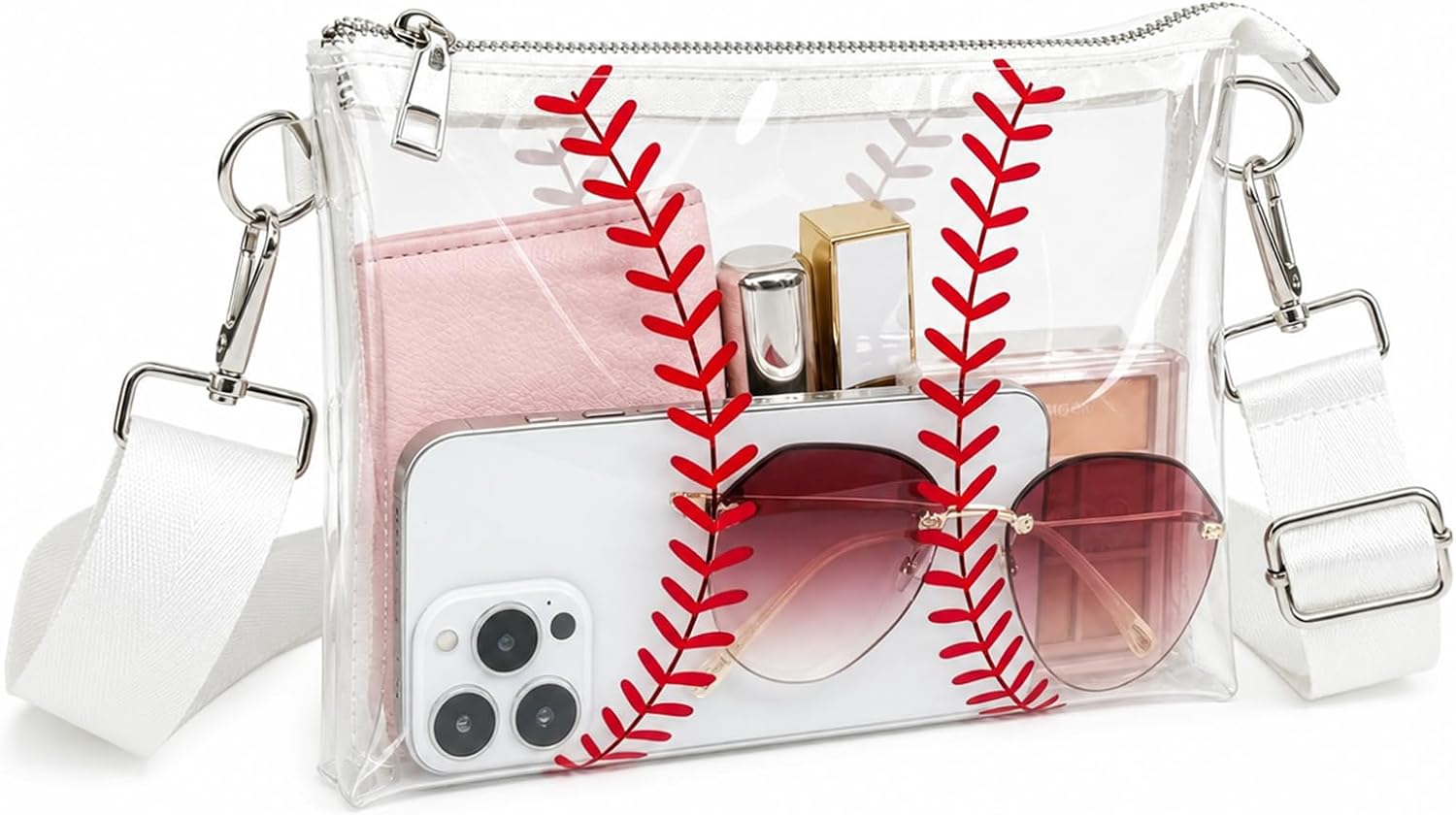 Clear Baseball Purse for Women, Game Day Stadium Approved