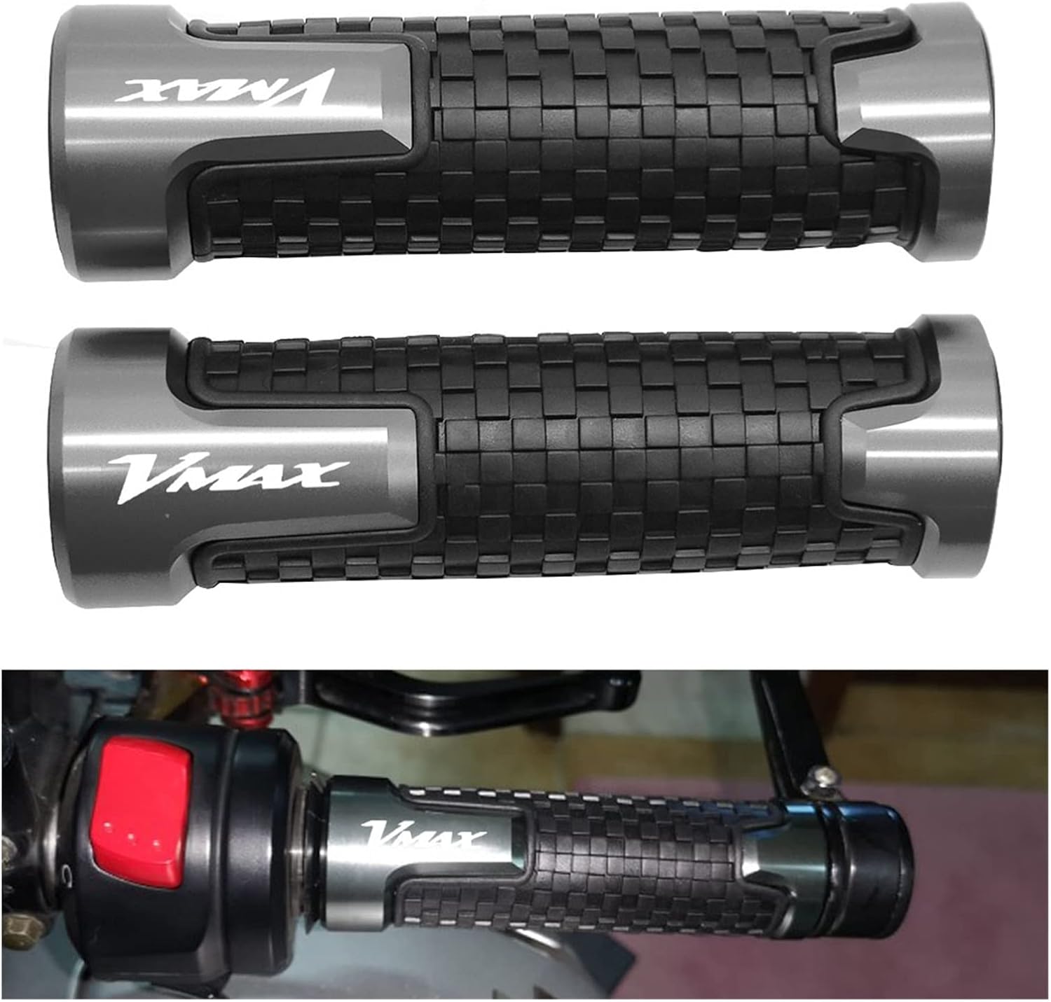 Bar Ends Compatible with Ya ma ha VMAX1200 85-08/VMAX1700 17-18 VMAX 1200/1700 Motorcycle Bar Handlebar Grips