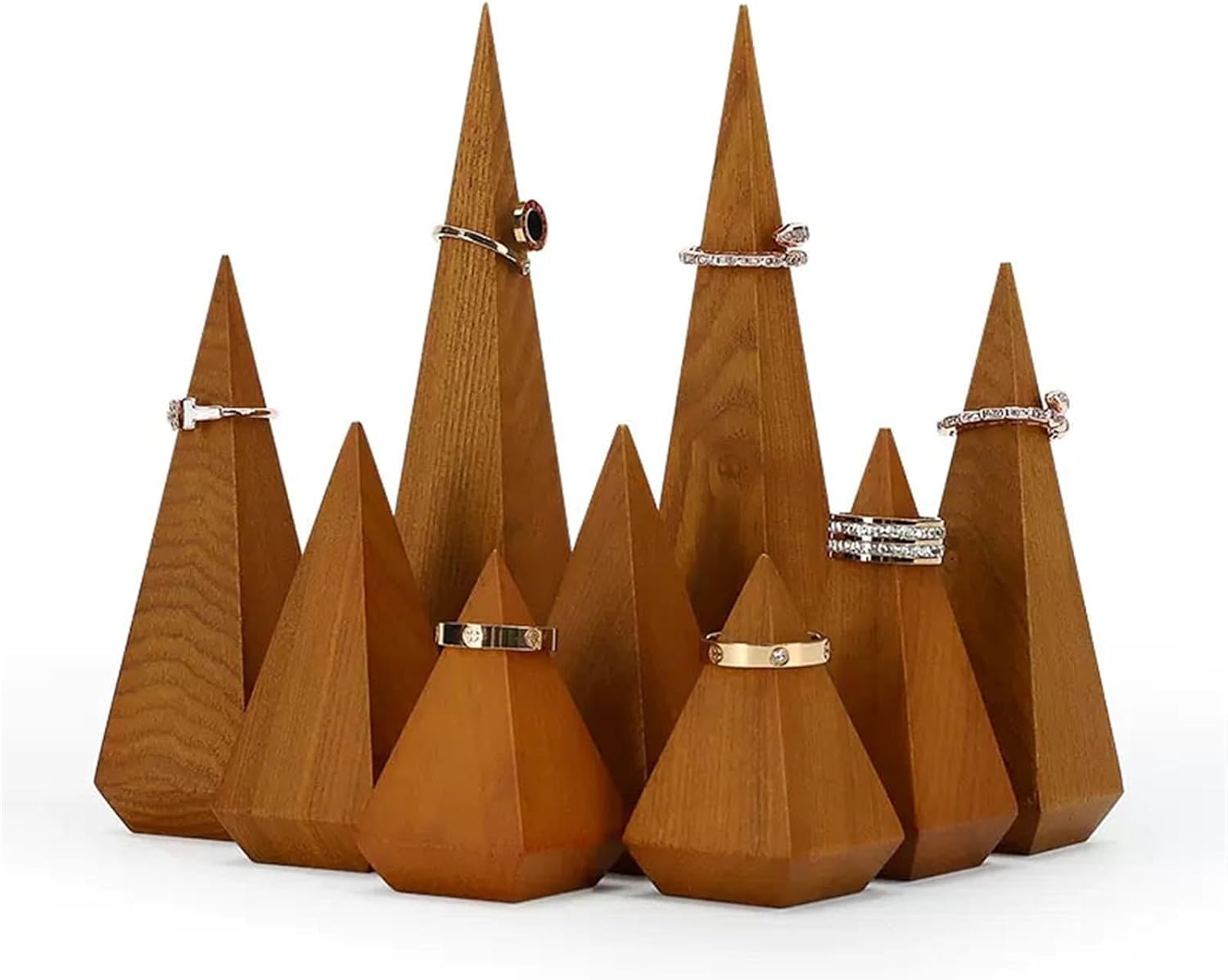 Jewelry Organizer 3pcs Ring Display Stand, Small Jewelry Ring Holder for Wedding Gift, Modern Ring Stand Cone for Photography Display Accessories