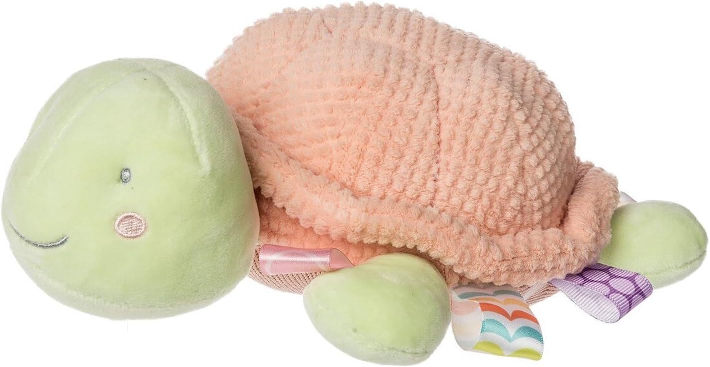 Taggies Stuffed Animal Huggable Plush Soft Toy with Sensory Tags, 9-Inches, Tippy Turtle