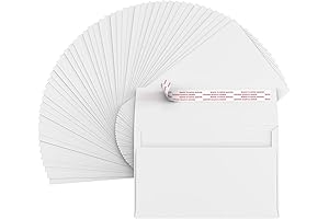 5x7 Postcard Envelopes: Perfect for Invitations, Printable, Self-Seal, White (50 Pack)