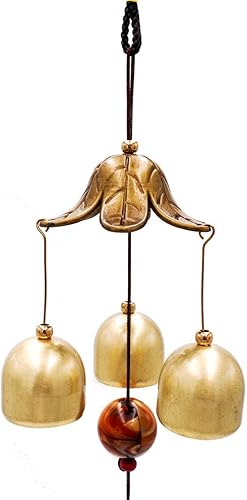 Miniatura 2 de Banfeng 3 Campanas Campanas de Viento de la Suerte Feng Shui Campana de Viento para Buena Suerte Hogar Jardín Decoración Colgante Regalo