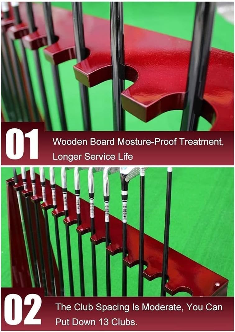Organizer per mazze da golf, espositore in legno e supporto per putter e attrezzature, ideale per casa o ufficio, mantiene la tua attrezzatura da golf ben organizzata