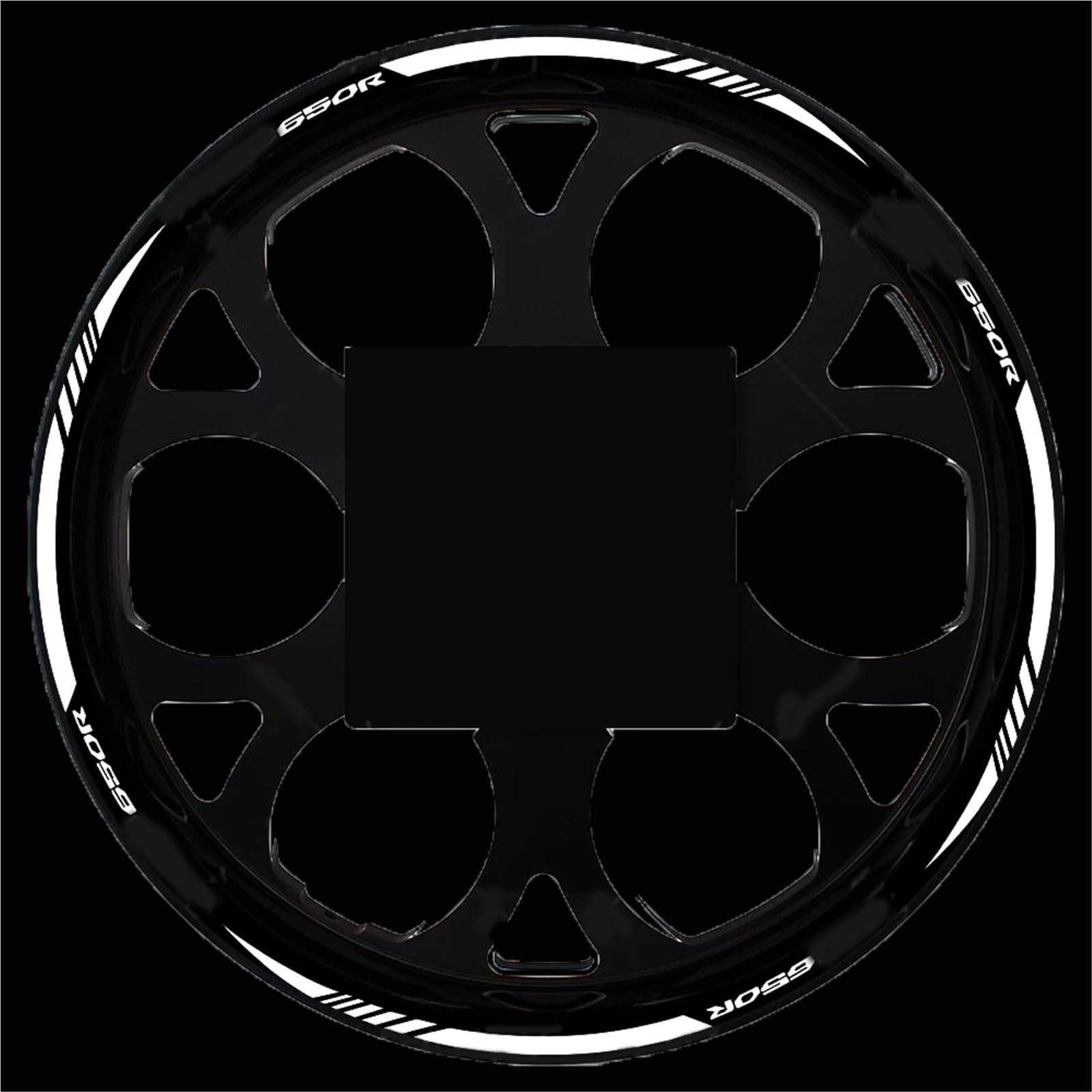 Rjkzx White Decorative Stickers Motorcycle Accessories Hub Decals Rim Tape For H-Onda Cb650r Cb 650 R Tire Decal Wheel Sticker Reflective(White)