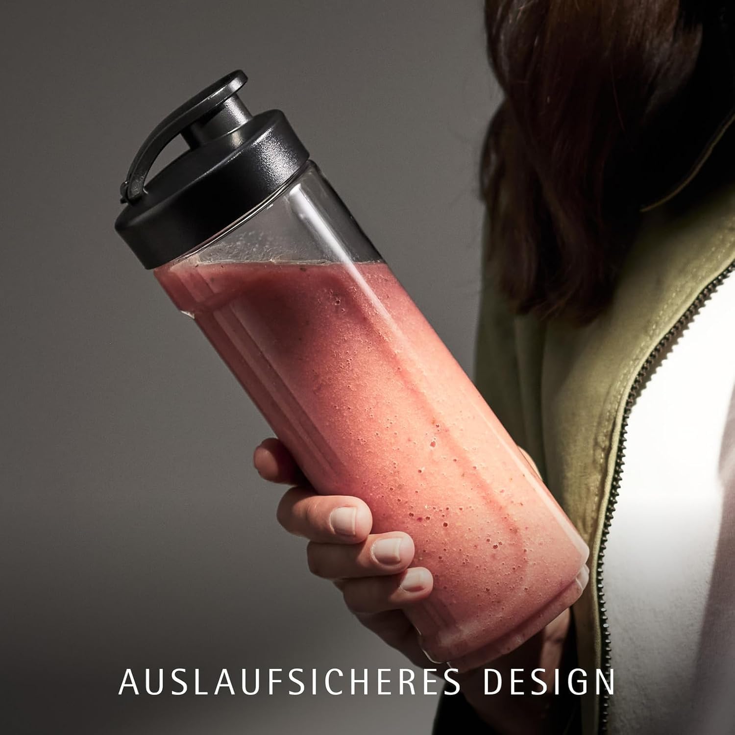 WMF Küchenminis Smoothie-to-go, Smoothie Maker klein, Mini Standmixer mit zwei Mix-/Trinkbehältern 0,6l, 300 W, edelstahl matt