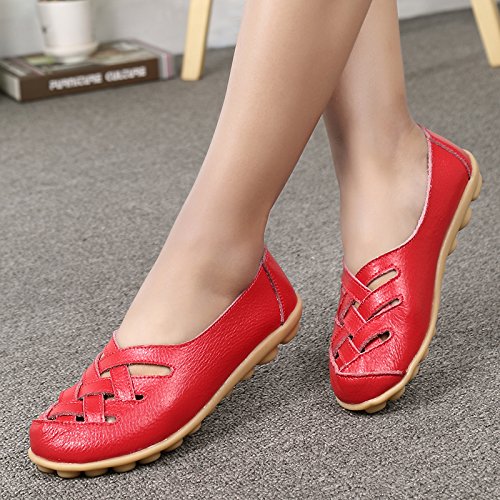 Image of VenusCelia Women's Braided-Nests Walking Flat Loafer