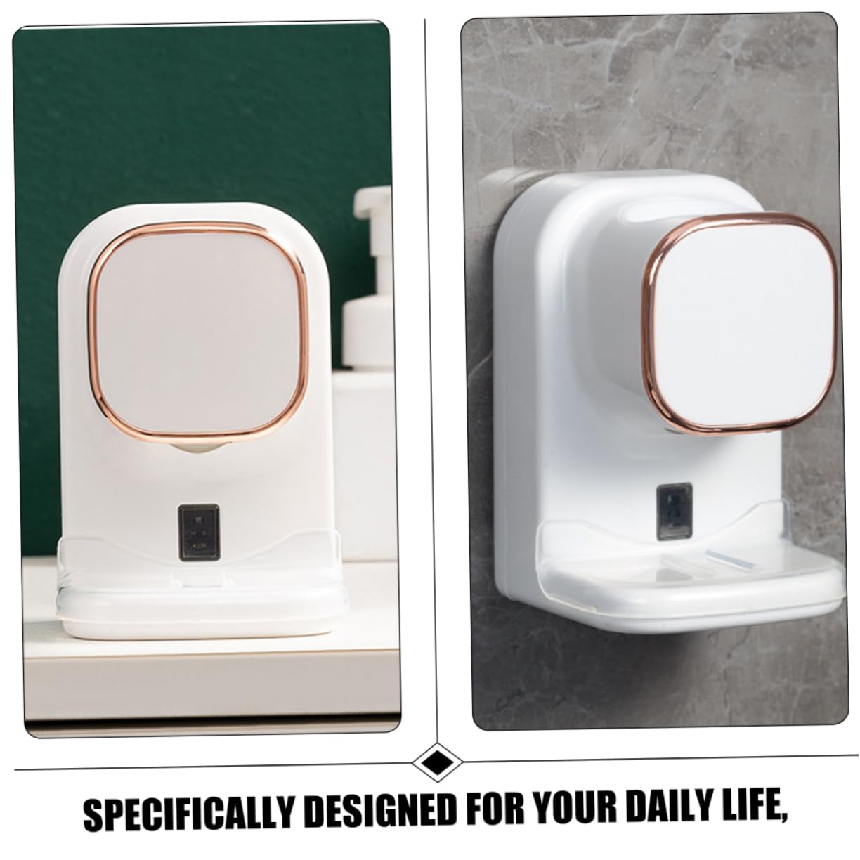 FRCOLOR Distributeur Dentifrice Automatique Mural Sans Perçage Presse-tube Pour Salle De Bain Cuisine