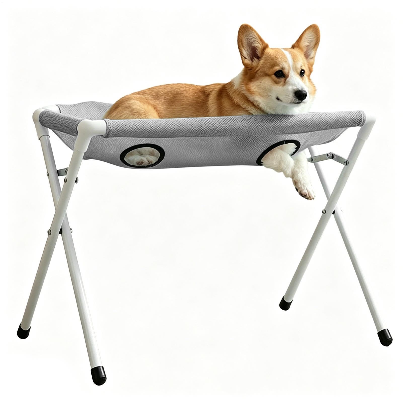 Mesa de Aseo para Perros en Casa A Prueba De Fugas Transpirable 8 Agujeros | Hamaca de Aseo para Perros Pequeños y Gatos para Gatos y Cachorros Corte de Uñas Limpieza y Baño