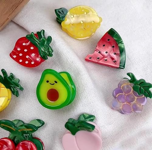 Clip Sugar Mini Strawberry Hair Clip,Acetate Claw Clips,Hair Clips For Women,Pack Of 2 thumb #4